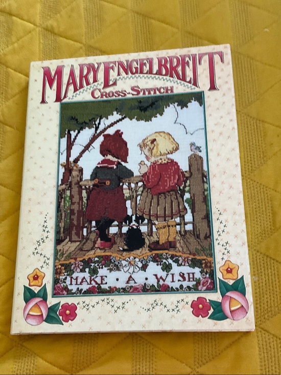 Mary Engelbreit Other - Mary Engelbreit Cross Stitch Panel - Red, Green, Yellow, Brown